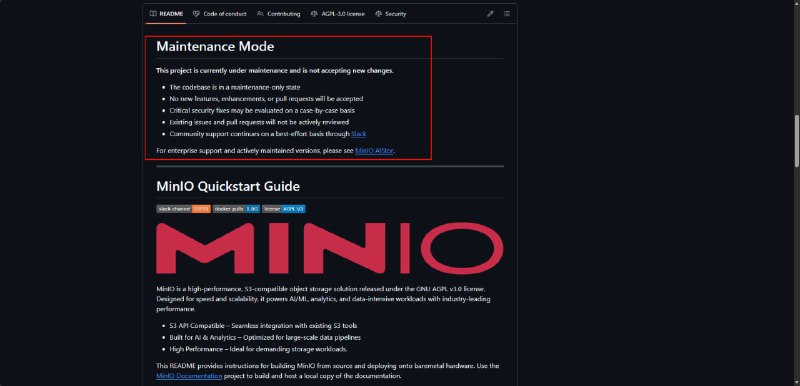 minio 放弃开源了GitHub🍀在花频道  🍵茶馆  📮投稿新鲜事